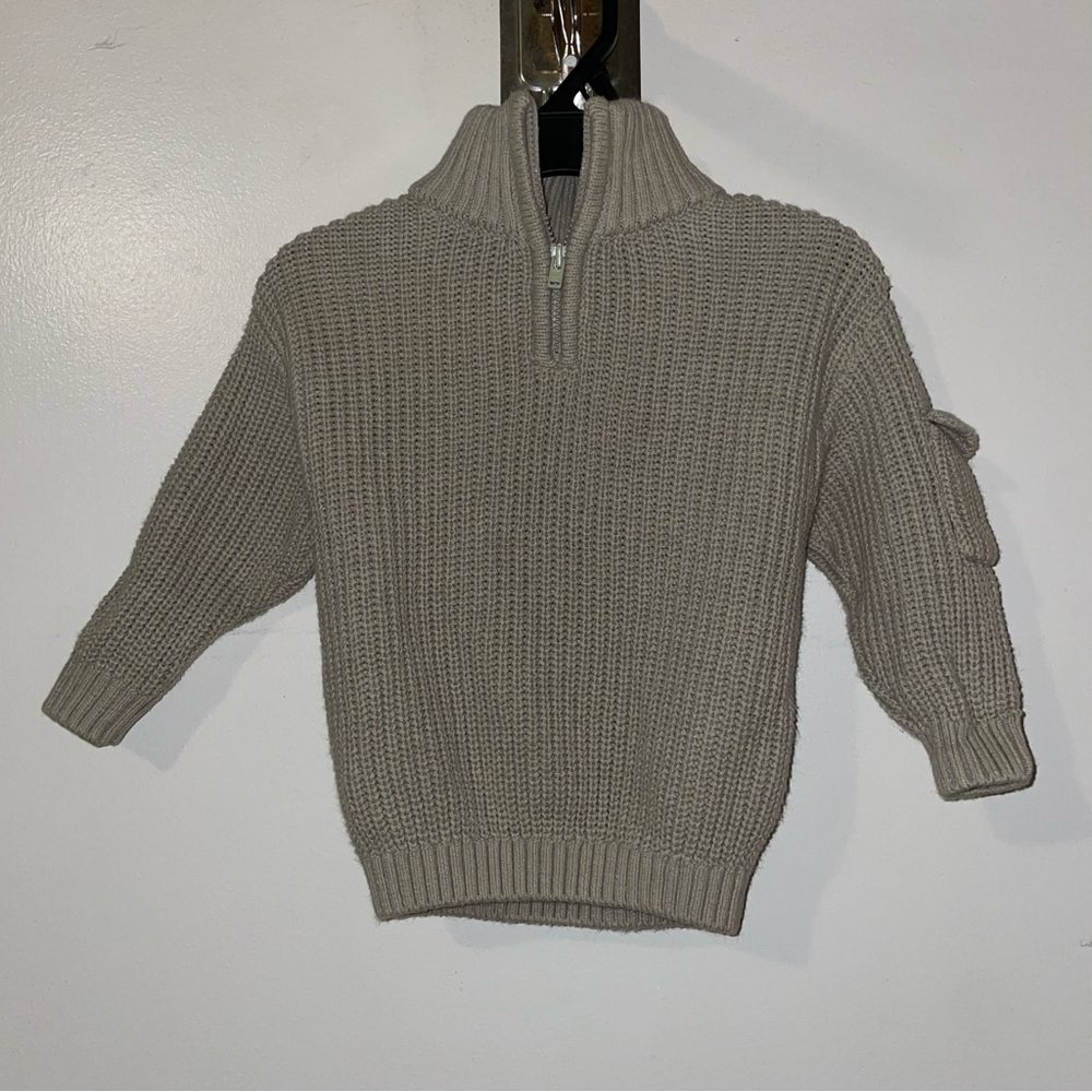 Baby Quarter-Zip Chunky Knit Sweater